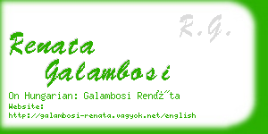 renata galambosi business card